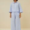 randy pinstripe pant | sky blue-By bar Fashion