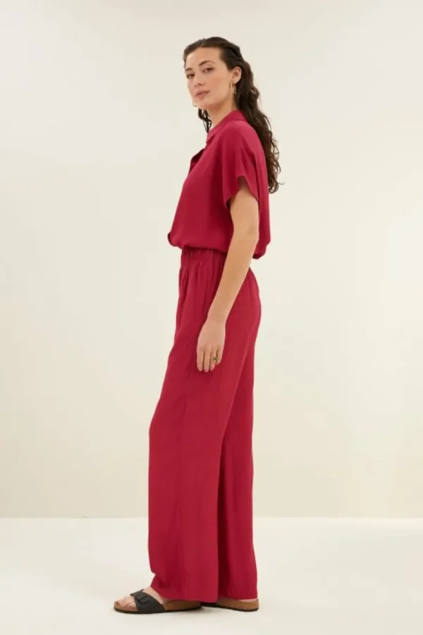 robyn viscose pants | cerise-By bar Clearance