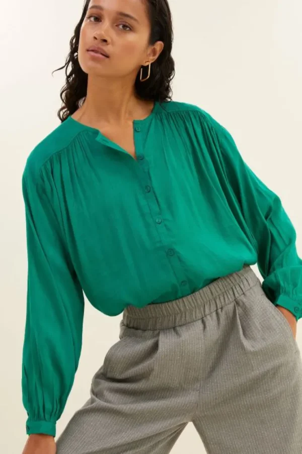 saar blouse | bright green-By bar Cheap