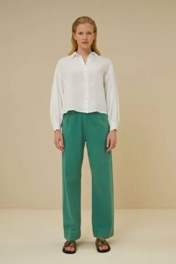 sarah short linen blouse | bright white-By bar Flash Sale