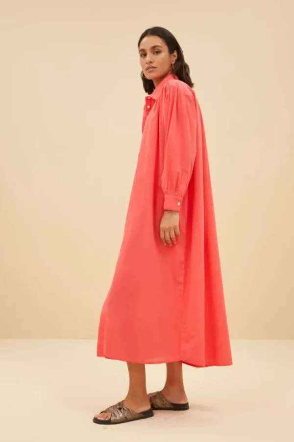 shirt dress | poppy red-By bar Flash Sale