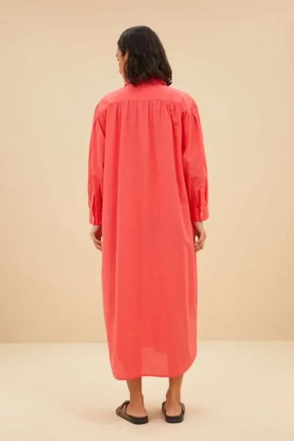 shirt dress | poppy red-By bar Flash Sale