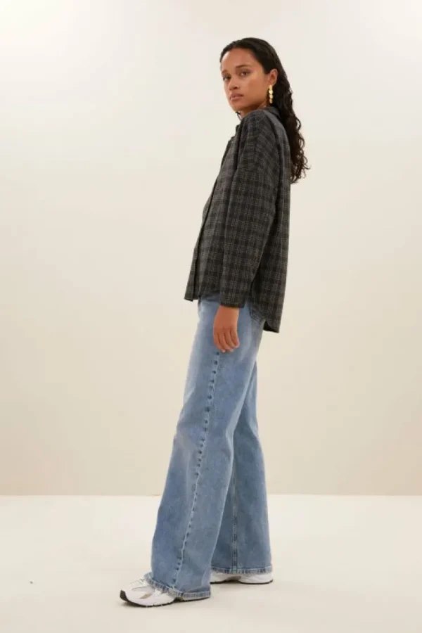 small check blouse | -By bar Outlet