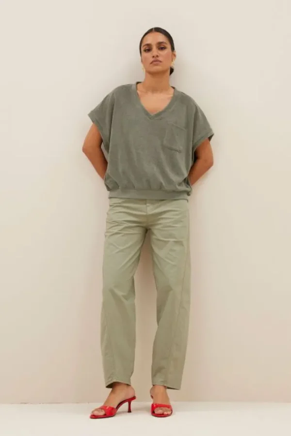 tyler slub top | mulled basil-By bar Hot