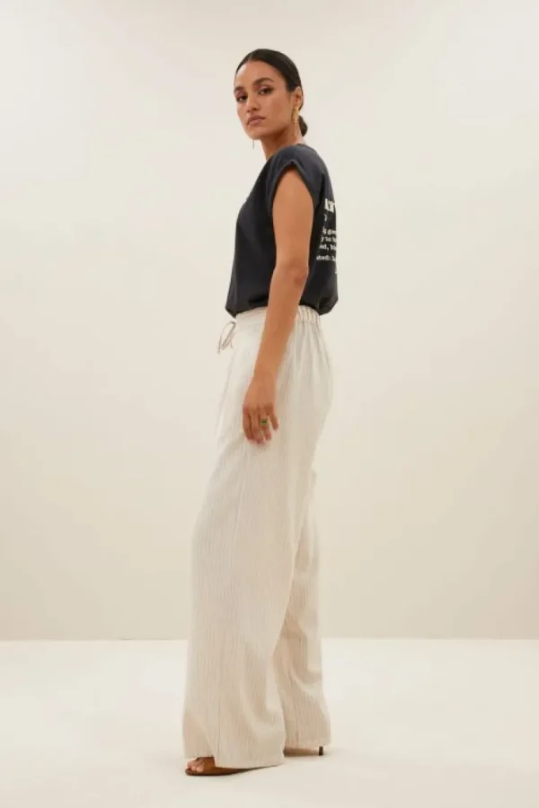 uma pants | sand stripe-By bar Cheap