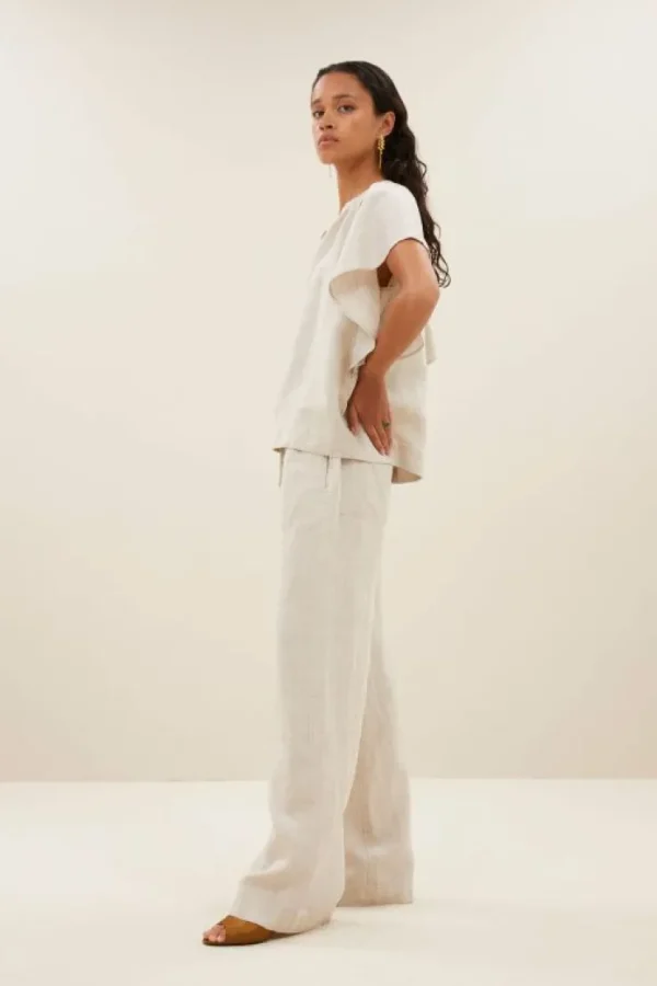 vina linen blouse | linen-By bar Best
